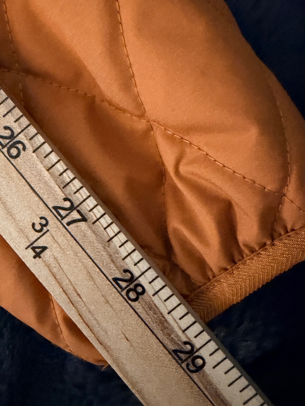 L.L.Bean Womens Quilted Jacket Orange Quilt Snap Front Lightweight Size Small - Picture 8 of 13